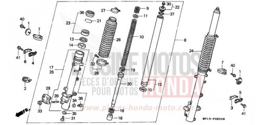 FOURCHETTE AVANT XRV750N de 1992